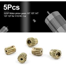 5PCS 32DP 540 Motor Pinion Gear 12T 13T 14T 15T 16T 3.175mm Shaft Pinion Gears Parts Set Kit for 1/10 RC Car Brushless Brush Motor