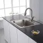 Kraus KTM25 25 inch Topmount Single Bowl 18 gauge Stainless Steel Kitchen Sink Kraus KTM25 25 inch Topmount Single Bowl 18 gauge Stainless Steel Kitchen Sink