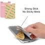 Phone Card Holder for Back of Phone, Stretchy Lycra Wallet Stick On Pocket Credit Card ID Case Pouch Sleeve 3M Adhesive Sticker Compatible with iPhone Samsung Galaxy and More 3Pack - Pink/Black