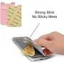 Phone Card Holder for Back of Phone, Stretchy Lycra Wallet Stick On Pocket Credit Card ID Case Pouch Sleeve 3M Adhesive Sticker Compatible with iPhone Samsung Galaxy and More 3Pack - Pink/Black