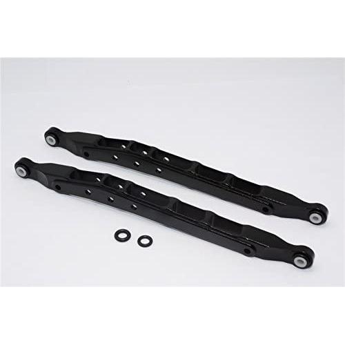 Axial SMT10 Grave Digger (AX90055) Upgrade Parts Aluminum Front/Rear Lower Chassis Link Parts - 1Pr Set Black