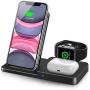 QI-EU Wireless Charger, Qi-Certified Fast Wireless Charging Station for AirPods/Apple Watch Series/iPhone 12/11/11 pro/11 Pro Max/XS/XS Max/XR/8/8 Plus/SE,Adjust Wireless Charging Stand for Samsung