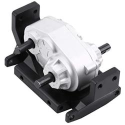 Gearbox Transfer Case with Mount, Metal Transfer Case Upgrade Components Parts with Mount Compatible with SCX10 / D90 1/10 RC Crawler Car