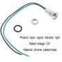 mxuteuk 5 Pcs 110V-220V 6mm 1/4'' LED Metal Indicator Light Raised Head Waterproof Signal Lamp Red Yellow Blue Green White with Wire for Car Truck Boat M6-110T