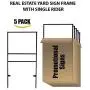 ( 5pack ) Slide-in Real Estate Yard Sign Metal Frame with Single Rider ( 2 Section ) - 24''x18'' ( #2068 ) ( 5pack ) Slide-in Real Estate Yard Sign Metal Frame with Single Rider ( 2 Section ) - 24''x18'' ( #2068 )