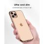 DTTO Compatible with iPhone 11 Pro Max Case, Slim Fit Clear Soft TPU Cover Case with Metal Luster Edge for 2019 iPhone 6.5 Inch, Gold