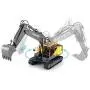HMANE 3-in-1 RC Excavator Toy, 2.4G Remote Control Construction Truck Full Functional Engineering Excavator Bucket 660° Rotation Rechargeable Battery