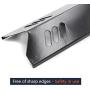Hongso 15 Inch Porcelain Steel Grill Heat Plates Shield Replacement for Dyna-glo DGF510SSP, DGF510SSP-D, Uniflame GBC1059WB, Backyard BY12-084-029-98, BY15-101-001-02, 4-Pack Flame Tamers, PPA591