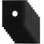 Stove Burner Covers - Gas Stove Protectors Black 0.2mm Double Thickness, Reusable, Non-Stick, Fast Clean Liners for Kitchen/Cooking. Size 10.6'' x 10.6'' BPA Free(8 Packs)