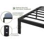45MinST 14 Inch Platform Bed Frame/Easy Assembly Mattress Foundation / 3000lbs Heavy Duty Steel Slat/Noise Free/No Box Spring Needed, Queen