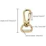 RETON 10 Pcs 39mm Metal Swivel Clasps Bag Clasps Lobster Swivel Trigger Clips Snap Hook for 13mm Strapping DIY Accessories (Light Gold)