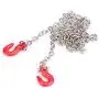 Metal RC Trailer Tow Hooks, Metal RC Trailer Tow Hooks Part Accessories Tow Hook Trailer Chain Kit RC Crawler with Chain for SCX10 D90 1:10 RC Crawler Climbing Car