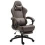 Dowinx Gaming Chair Office Chair PC Chair with Massage Lumbar Support, Vantage Style PU Leather High Back Adjustable Swivel Task Chair with Footrest (Brown)