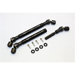 Axial SMT10 Grave Digger Upgrade Parts (AX90055) Steel Front&Rear Center Shaft With Aluminum Body (138mm-148mm) - 1Pr Set Black