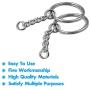 90 Pack 1 Inch Small Size Metal Steel Split Key Rings Keychain Parts with Open Jump Ring Connector for Home and Crafts