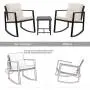 Flamaker 3 Pieces Patio Furniture Set Rocking Wicker Bistro Sets Modern Outdoor Rocking Chair Furniture Sets Clearance Cushioned PE Rattan Chairs Conversation Sets with Coffee Table (Beige) Flamaker 3 Pieces Patio Furniture Set Rocking Wicker Bistro Sets Modern Outdoor Rocking Chair Furniture Sets Clearance Cushioned PE Rattan Chairs Conversation Sets with Coffee Table (Beige)