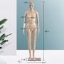 Female Mannequin Full Body Mannequin Torso, Adjustable Manikin Stand Dress Form Dress Model Dressmakers Mannequin Plastic Realistic Display Mannequin with Metal Base 69 Inch