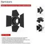Aputure Barndoors for Aputure 120D Mark 2, Aputure 120D, Aputure 300D with Bowens Mount, Durable Metal Build, 4-Leaf Velvet Fabric, Honeycomb & Magnetic Gel Holder Aputure Barndoors for Aputure 120D Mark 2, Aputure 120D, Aputure 300D with Bowens Mount, Durable Metal Build, 4-Leaf Velvet Fabric, Honeycomb & Magnetic Gel Holder