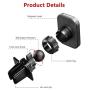 Glamore Magnetic Car Phone Mount, Magnetic Phone Car Mount, Car Phone Mount Magnetic, Magnetic Car Mount Holder for Smart Phones (1 Pack)