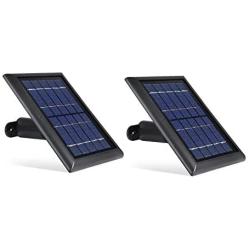 Wasserstein 2W 6V Solar Panel with 13.1ft/4m Cable Compatible with Arlo Ultra/Ultra 2, Arlo Pro 3/Pro 4, & Arlo Floodlight ONLY (2-Pack, Black) (NOT Compatible with Arlo Essential Spotlight)