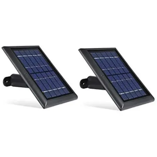 Wasserstein 2W 6V Solar Panel with 13.1ft/4m Cable Compatible with Arlo Ultra/Ultra 2, Arlo Pro 3/Pro 4, & Arlo Floodlight ONLY (2-Pack, Black) (NOT Compatible with Arlo Essential Spotlight)