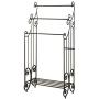 Kings Brand Furniture Metal Free Towel Rack Stand with Shelf, Pewter