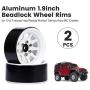 RC Car Parts 2pcs/Set 1.9inch Metal Beadlock Wheel Rims Kit for 1/10 RC Crawler Utility to Use