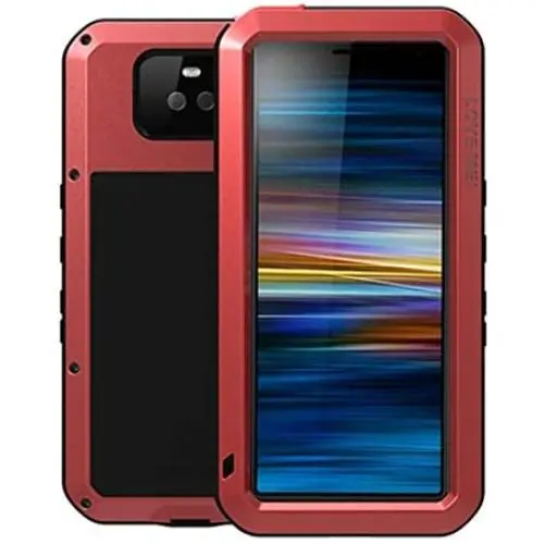 GFU Tempered Glass Sony Xperia 10 Case, Full Body Outdoor Protective Cover Shell for Sony Xperia 10 Ultra Armor Hybrid TPU Metal Anti-Scratch Silicone Heavy Duty Shockproof (Red, Xperia 10) GFU Tempered Glass Sony Xperia 10 Case, Full Body Outdoor Protective Cover Shell for Sony Xperia 10 Ultra Armor Hybrid TPU Metal Anti-Scratch Silicone Heavy Duty Shockproof (Red, Xperia 10)
