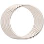 BIKICOCO 2-1/2 Metal O-Ring Buckle Connector Round Loops Non Welded for Bags Webbing Purse and Belt Straps, Silver, Pack of 6