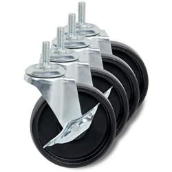 Honey-Can-Do 4-Inch Caster Roller Wheels for HCD Shelving Unit, Set of Four