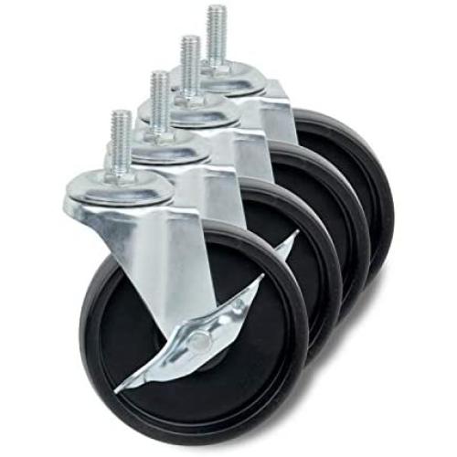Honey-Can-Do 4-Inch Caster Roller Wheels for HCD Shelving Unit, Set of Four