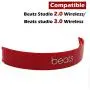 Beats Studio 3 Headband Replacement Beats Studio 3 Replacement Headband Top Head Band for Studio3 3.0 Wired/Wireless Headphones (Matte Red)