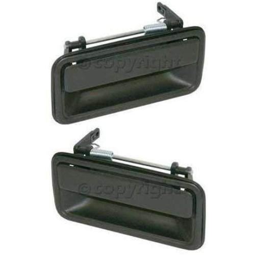 Exterior Door Handles compatible with Set of 2 Rear Left and Right Side Metal Black Exterior Door Handles compatible with Set of 2 Rear Left and Right Side Metal Black