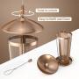Sahara Sailor Bird Feeder, 2 in 1 Wild Bird Feeders for Outside, Metal Birdfeeder for Outdoor - Antique Copper Finish - 2.5 lbs Hanging House Seed Feeder for Garden Yard Outside Decoration