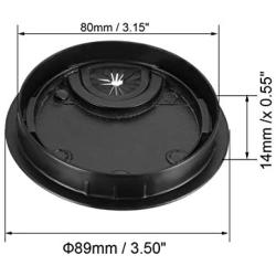 uxcell Cable Hole Cover, 3-1/8'' Zinc Alloy Desk Grommet for Wire Organizer (Black)