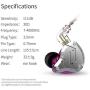 KZ ZS10 Pro Metal Headset 4BA+1DD Hybrid 10 Drivers HiFi Bass Earbuds in Ear Monitor Headphones Sport Noise Cancelling Earphones(No mic,Black)