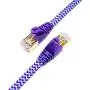 Tera Grand - 3FT - CAT7 10 Gigabit Ethernet Ultra Flat Patch Cable for Modem Router LAN Network - Braided Jacket, Gold Plated Shielded RJ45 Connectors, Faster Than CAT6a CAT6 CAT5e, Purple & Blue Tera Grand - 3FT - CAT7 10 Gigabit Ethernet Ultra Flat Patch Cable for Modem Router LAN Network - Braided Jacket, Gold Plated Shielded RJ45 Connectors, Faster Than CAT6a CAT6 CAT5e, Purple & Blue