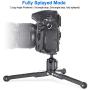 Lightweight Mini Tripod,All Metal Made, Portable for Digital Cameras,Cell Phone,Webcam,Cold Shoe Port on Ball Head Side for Video Rig Mount