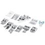 HelloCreate 11pcs/Set Sewing Machine Accessories, Household Sewing Machine Parts Quilting Zipper Walking Foot Presser Feet Kit