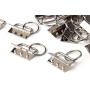 50 Sets Key Fob Hardware Key Fob Keychain Wristlet with Split Ring 1.25 Inch by HRLORKC