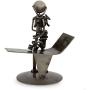 Handmade Auto Part Pediatricians Appointment Sculpture (Mexico) Grey Metal Handmade Auto Part Pediatricians Appointment Sculpture (Mexico) Grey Metal