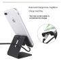 Rumfo Cell Phone Stand Universal Portable Aluminum Desktop Charger Mount Holder, Metal Tablets Dock Cradle for iPhone 11 X 8 7 6 Samsung Galaxy s10 9 All Smartphone (Black)