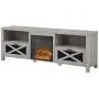 Walker Edison Calgary Industrial Farmhouse X-Drawer Metal Mesh and Wood Fireplace TV Stand for TVs up to 80 Inches, 70 Inch, Stone Grey Walker Edison Calgary Industrial Farmhouse X-Drawer Metal Mesh and Wood Fireplace TV Stand for TVs up to 80 Inches, 70 Inch, Stone Grey