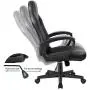 Furmax Office Desk Leather Gaming, High Back Ergonomic Adjustable Racing Task Swivel Executive Computer Chair Headrest and Lumbar Support (Black)