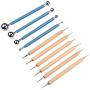 Meuxan 10 Piece Dotting Tools Ball Styluses for Rock Painting, Pottery Clay Modeling Embossing Art Meuxan 10 Piece Dotting Tools Ball Styluses for Rock Painting, Pottery Clay Modeling Embossing Art