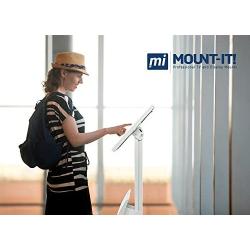 Mount-It! Anti-Theft iPad Floor Stand | Contact-Less iPad Floor Kiosk | Adjustable Locking iPad Floor Mount with Document Tray for iPad 9.7 (MI-3770W)