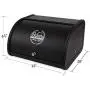 X458 Black Metal Bread Box/Bin/kitchen Storage Containers with Roll Top Lid (Black) X458 Black Metal Bread Box/Bin/kitchen Storage Containers with Roll Top Lid (Black)