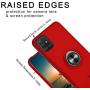 Case for Galaxy A51 (Not Fit A51 5G Version),360 Metal Rotating Ring Kickstand [Work with Magnetic Car Mount] , Hybrid Slim Fit Hard Back Shockproof Protective Compatible with Galaxy M40S Cover -Red