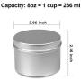 DINGPAI Candle Tin 8oz, Candle Containers for Candle Making, 12 Piece