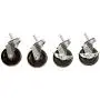 Seville Classics SHE24004 Steel Wire Shelving System Casters, 3'' Diameter, Set of 4